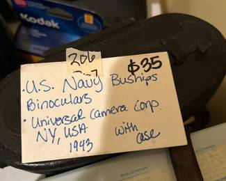 #206 US Navy Buships Binoculars $35.00