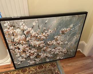 #151 Oil Framed Print of Cherry Blossom Tree - 42x32 $75.00