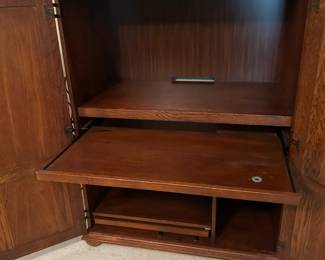 #29 Wood Desk Center w/2 doors & pull-out Tray - 42x24x54 $75.00