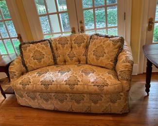 #1 Sherrill Sofa w/button Back - 70" Wide Cream/Sage Green Antique Gold $200.00
#2 Sherrill Sofa w/button Back - 70" Wide Cream/Sage Green Antique Gold $200.00