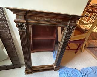 #62 Wood Gold leaf/Black Beveled Mirror - 26x39 $100.00