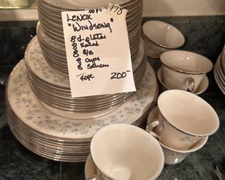 #178 Lenox "windsong" 40 pc 8 place settings $200.00