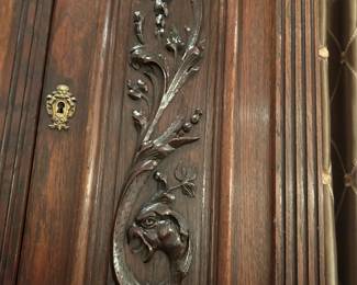 #173 Reproduction China Cabinet - (2 pc) w/2 drawers & 5 doors - 54x21x39-95 $500.00