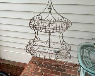 #201 metal Rack w/2 tiers - 30x18x62 $100.00