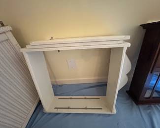 #67 Wood White Painted Wall Shelf w/2 adjustable shelves - 29x7x29 $30.00