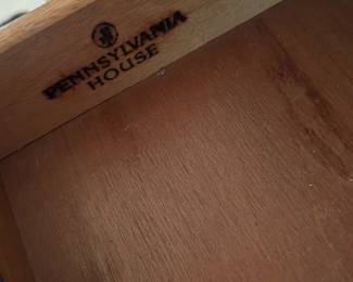#106 Pennsylvania House 2 drawer Side Table w/q/a legs - 24x16x24 $125.00