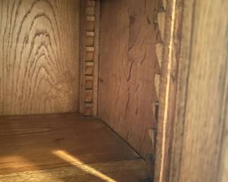 #137 Oak Cabinet w/9 drawers & 1 wood & 2 glass Doors - 1 pc - you move - 30x19x7' Tall $175.00