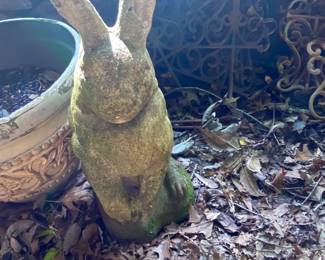 #250 rabbit concrete 22 tall $40.00