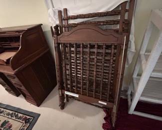 #71 Wood Jenny Lind Baby Bed $20.00