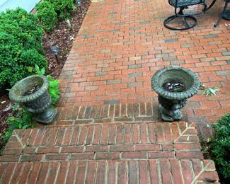 #202 Concrete Urn - 16x18 (as is broken foot) $25.00
#203 Concrete Urn $30.00