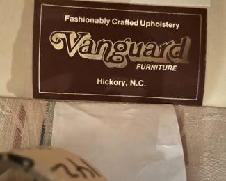 #135 Yellow Camel Back Sofa w/single cushion - Vaguard Furn. - 83" Long $75.00