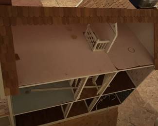 #75 Wood Mauve 3 story Doll House w/stairs - Custom Built - 42x27x31 $100.00
