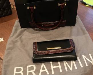 #211 Brahmin Purse w/Shoulder Strap & Wallet W/dust Bag $100.00