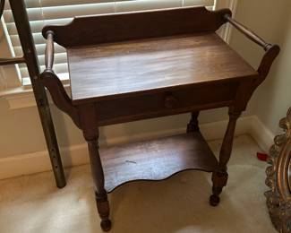 #95 Wood Washstand w/1 drawer - 27x14x31 $75.00