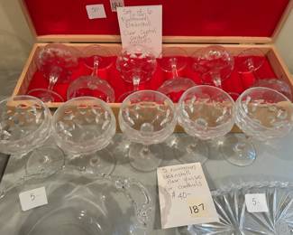 #187 Set of 5 Nachtman Bleikristall Clear Glasses for Cordials $40.00