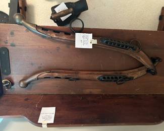 #100 Antique Horse Collar Wood & Metal Hames & Rings 27" $25.00