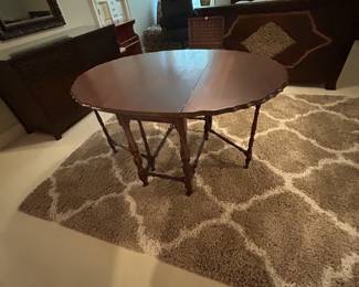 #73 Antique Wood Gateleg Table Oval - 16-51x38x29 (as is finish) - Upstairs - you move $75.00
