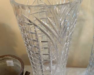 #120 Crystal Vase - 12" Tall $20.00