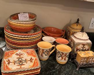 #175 Tuscan Countryside Sienna By Atrimino China - mixed set $150.00