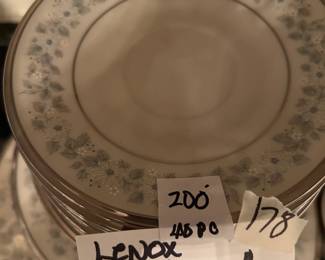 #178 Lenox "windsong" 40 pc 8 place settings $200.00