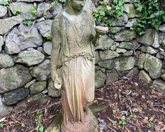 #232 concrete 42 inch tall godest statue YOU MOVE $175.00