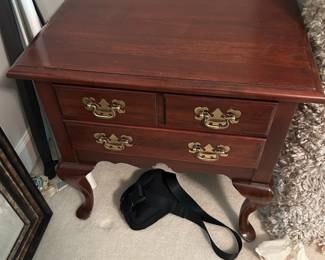 #106 Pennsylvania House 2 drawer Side Table w/q/a legs - 24x16x24 $125.00