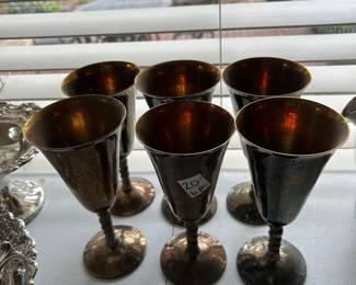 #165 Set of 6 Silverplate goblets - Made in Spain $20.00