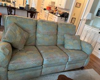 #166 Motion Craft Sofa w/Attached Back Double Recliner - both head and foot Recline - 78" $175.00