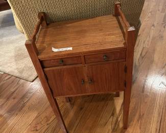 #170 Smoking Stand - Wood Side Table w/2 drawers & 1 Door - 18x12x30 $100.00