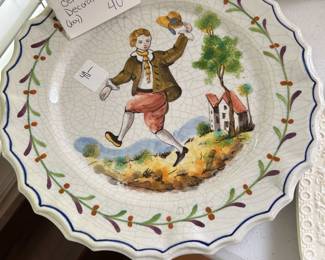 #160 Italian Deco Plate of Boy - Made in Italy $40.00
#161 Italian Ceramic Decorative Plate of Woman $40.00