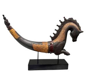 Carved Wooden Sea Horse