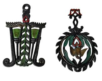 Vtg cast iron trivets