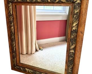 Vtg Wood Mirror