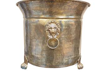 Brass Lion Planter