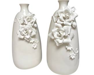 Floral Vase Pair