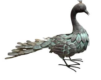 Metal Outdoor Peacock Decor