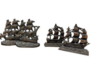 Vtg ship bookends