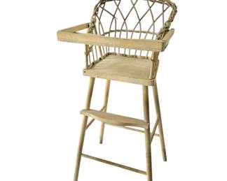 Antique doll high chair