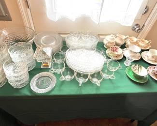Elegant Glass - Porcelain Cups & Saucers