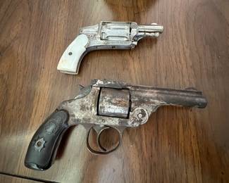 Engraved Velo-Dog French Pistol Nickel Pearl Grip .24 cal 
Forehand Arms Corp. Revolver .38 cal Ivers-Johnson  
