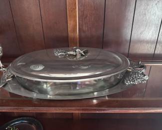 Silver serving platter