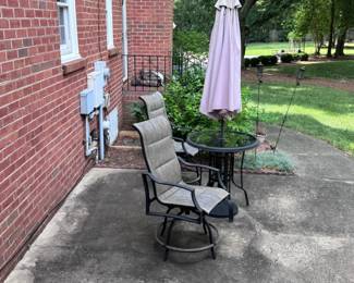 Outdoor Table and Chairs with Umbrella