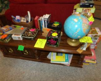 Coffee Table - Globe - Books - Games