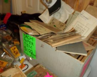 Vintage Paperwork - Ole Wooden Box