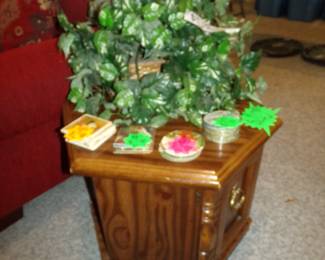 Side Table and Plant Decor