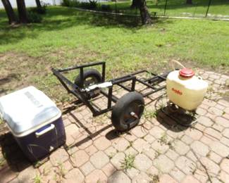 Cooler - Small Trailer can be used by ATV to carry Deer - Sprayer
