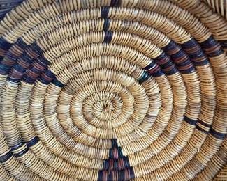Hand Woven Native American Coiled Woven Basket