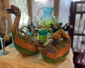 Vintage Andrea by Sadek Porcelain Mandarin duck/geese