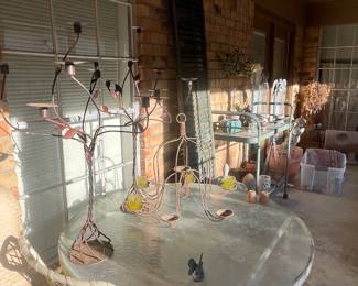 Patio Table, chairs and accent pieces