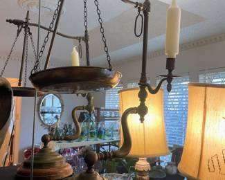 Antique Brass Scale Candle holder